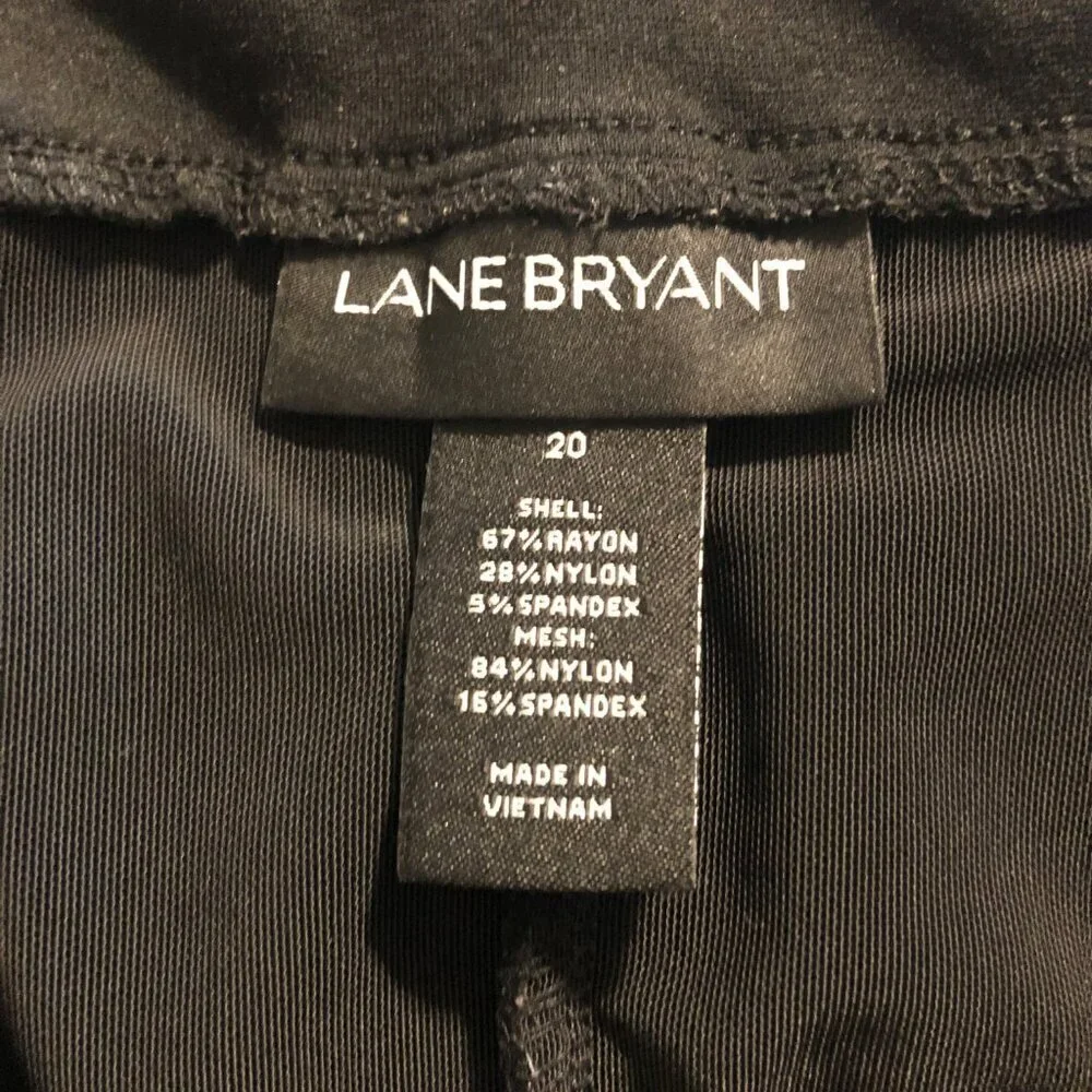 Lane Bryant black straight leg tapered ankle office‎ attire leggings size 20